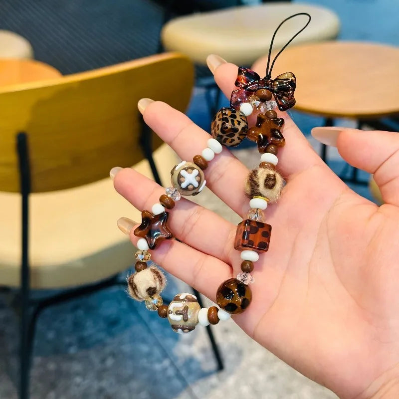 Leopard Star Phone Charm
