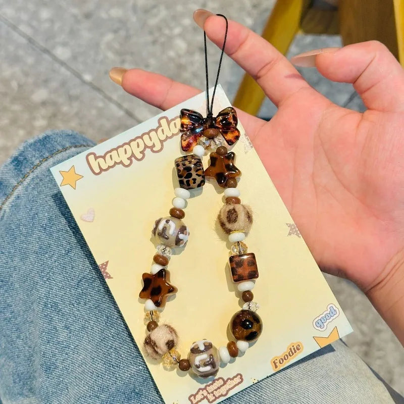 Leopard Star Phone Charm