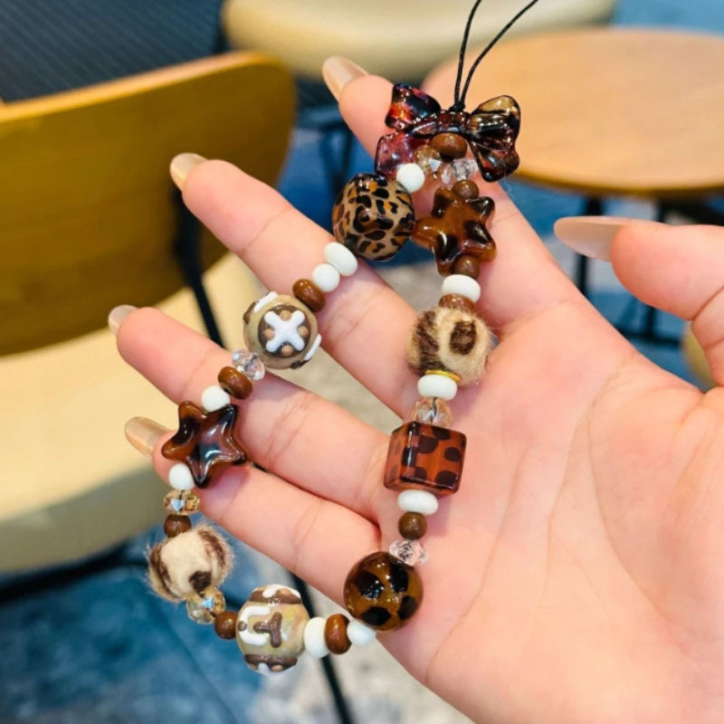 Leopard Star Phone Charm