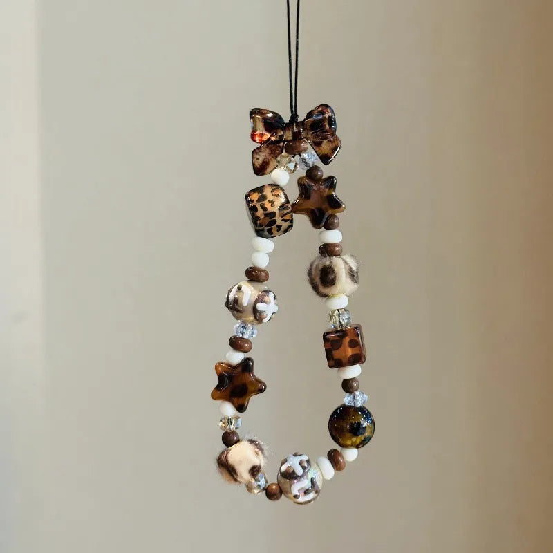 Leopard Star Phone Charm