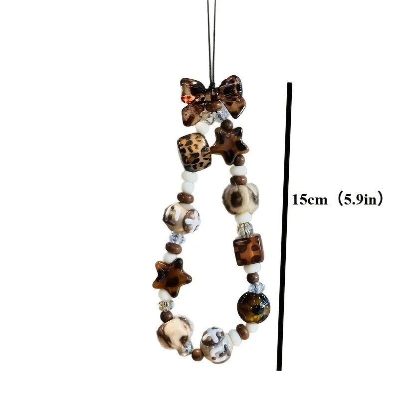 Leopard Star Phone Charm